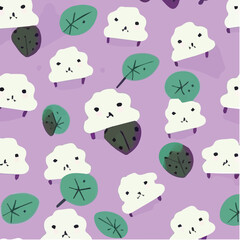 cute simple taro pattern, cartoon, minimal, decorate blankets, carpets, for kids, theme print design
