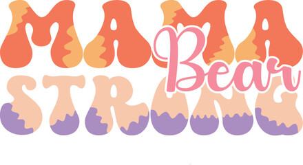 Mother's Day Retro groovy SVG Design