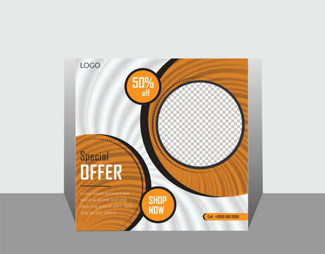  Fashion social media design template for company.

