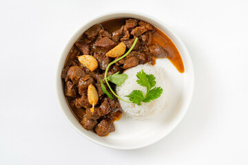 rice with pork and sauce