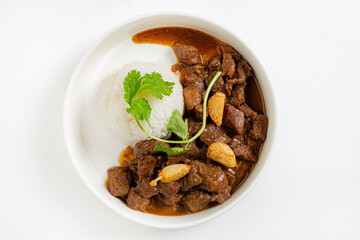 rice with pork and sauce