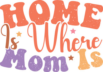 Mother's Day Retro groovy SVG Design
