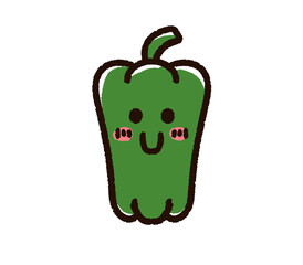 かわいいピーマンのキャラクター
