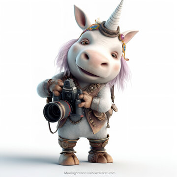 unicorn cameraman Generative AI