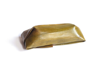 Lontong isolated on white background