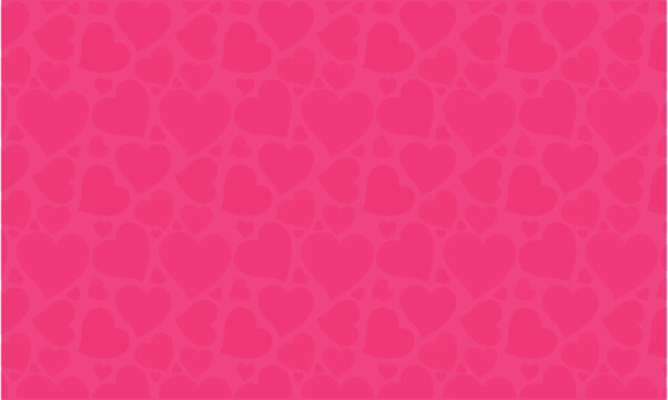 Pink background with hearts