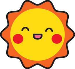 Fototapeta premium Cute Sun