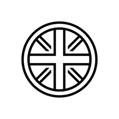 Black line icon for uk 