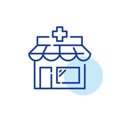 Obraz premium Pharmacy icon. Drugstore symbol. Pixel perfect, editable stroke line icon