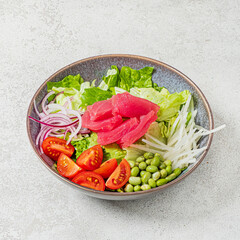  tuna poke salad in the bowl