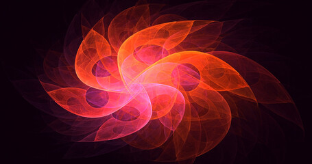 3D rendering abstract colorful fractal light background
