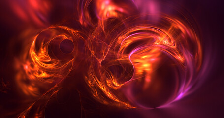 3D rendering abstract fractal light background