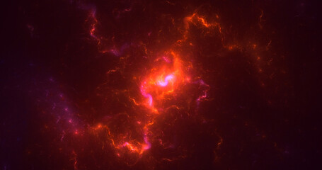 3D rendering abstract multicolor fractal light background