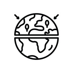 Black line icon for section 