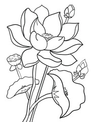 Enjoy the beauty of nature with Blossoming Beauty, a coloring page featuring a stunning outline illustration of a variety of flowers. Let your creativity bloom as you bring these delicate petals.