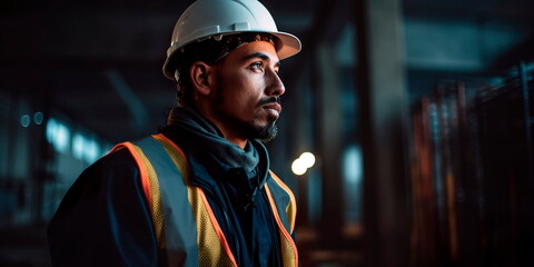 construction site supervisor conducting a safety inspection of the worksite Generative AI