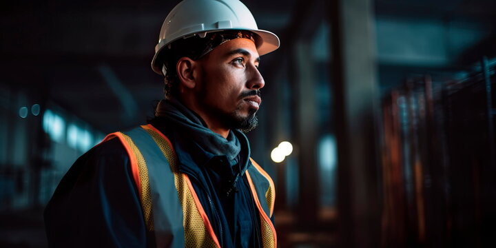 construction site supervisor conducting a safety inspection of the worksite Generative AI