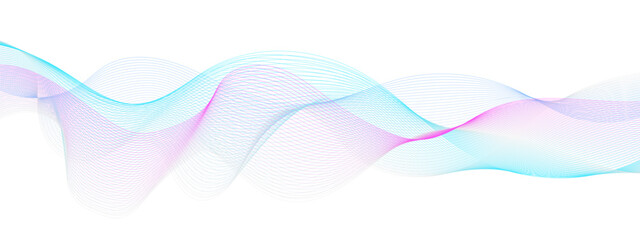 Abstract colorful lines background. Blending gradient colors. Digital frequency track equalizer. Abstract frequency sound wave lines and twisted curve lines background. Vector illustration.