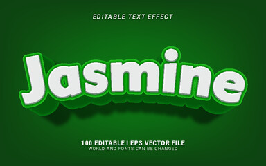 jasmine 3d style text effect design