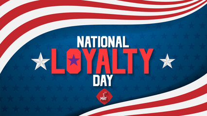 National day Of Loyalty in America with the United States flag theme design with blue background vector illustration.