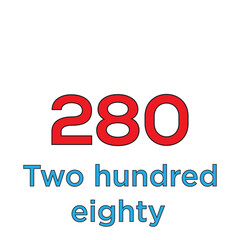 Cardinal number color icon vector logo design template