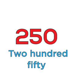 Cardinal number color icon vector logo design template