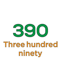 Cardinal number color icon vector logo design template