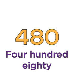 Cardinal number color icon vector logo design template