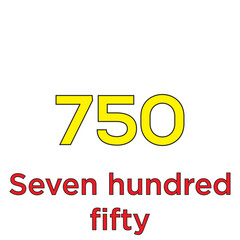 Cardinal number color icon vector logo design template