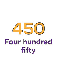 Cardinal number color icon vector logo design template