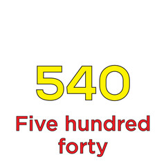 Cardinal number color icon vector logo design template