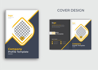 Corporate company profile cover page or business brochure cover design template.