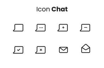 Set of messages icon, bundle message icon for your website, app design, and interface. Icon chat is suitable for your graphic resources.