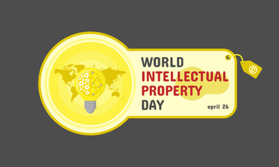 World Intellectual Property Day greeting with a light bulb in the keyhole