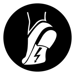 Wear Anti Static Shoes Symbol Sign ,Vector Illustration, Isolate On White Background Label. EPS10