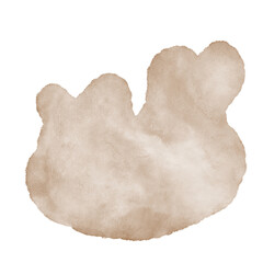 Brown Abstract Shapes Watercolor 