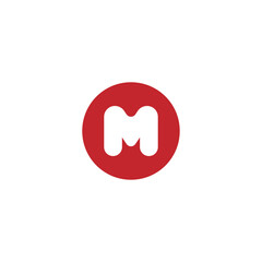 Fototapeta premium Letter M line logo design