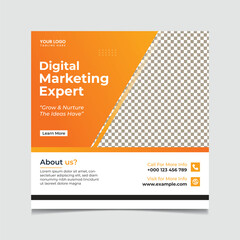 Digital marketing agency creative social media post Template Design