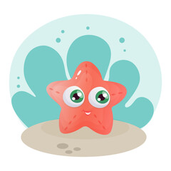 Vector cute starfish illustration