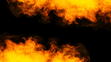 Fire abstract on black background
