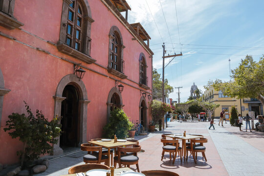 street in the old town of loreto, mexico