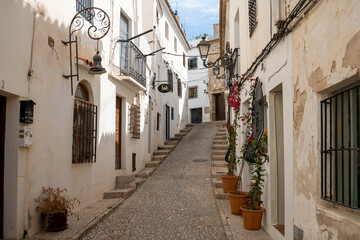 White streets of Spanish town Altea