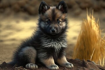 Fototapeta na wymiar german shepherd puppy
