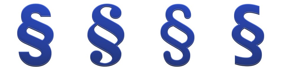 Blue paragraph signs article symbols