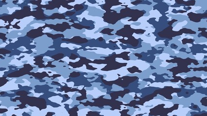 Blue camouflage. Military camouflage. - obrazy, fototapety, plakaty