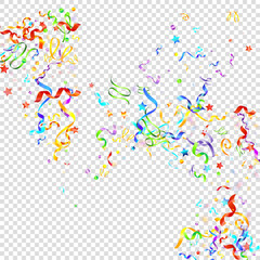 ribbon serpentine tinsel red spiral color curly