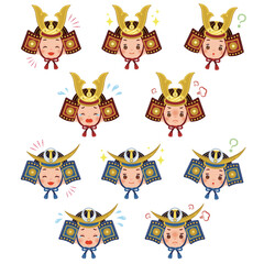 兜の有無　顔のみ　赤ちゃん　男女　表情セット