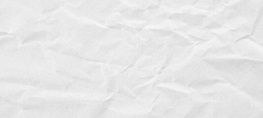 Abstract white crumpled and creased recycle paper texture background