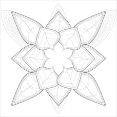 Mandala art for coloring book and art therapy. Doodle vector of flowers for coloring sheet for every age.