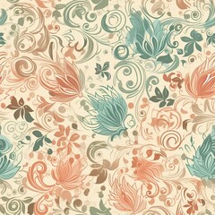 Fototapeta na wymiar Dainty floral pattern with a smooth glossy finish.